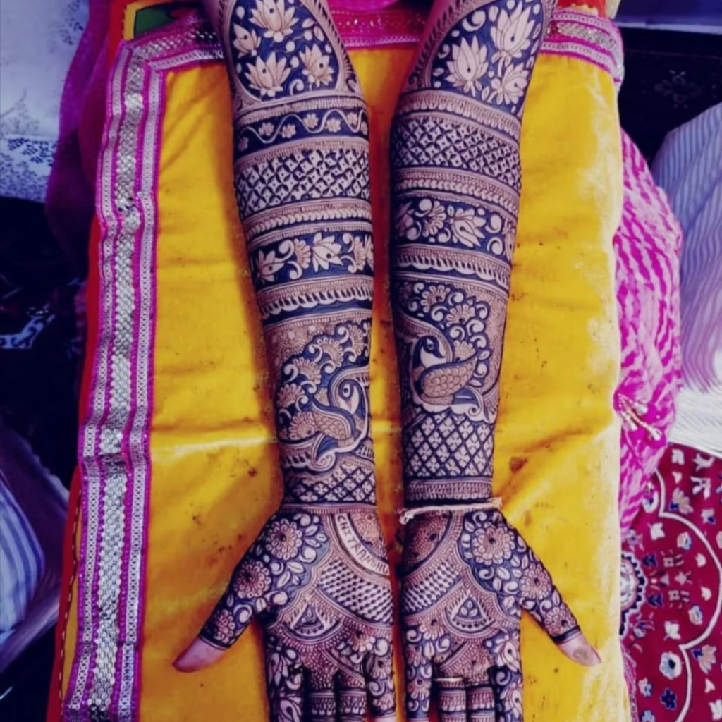 bridal mehandi design dulha dulhan